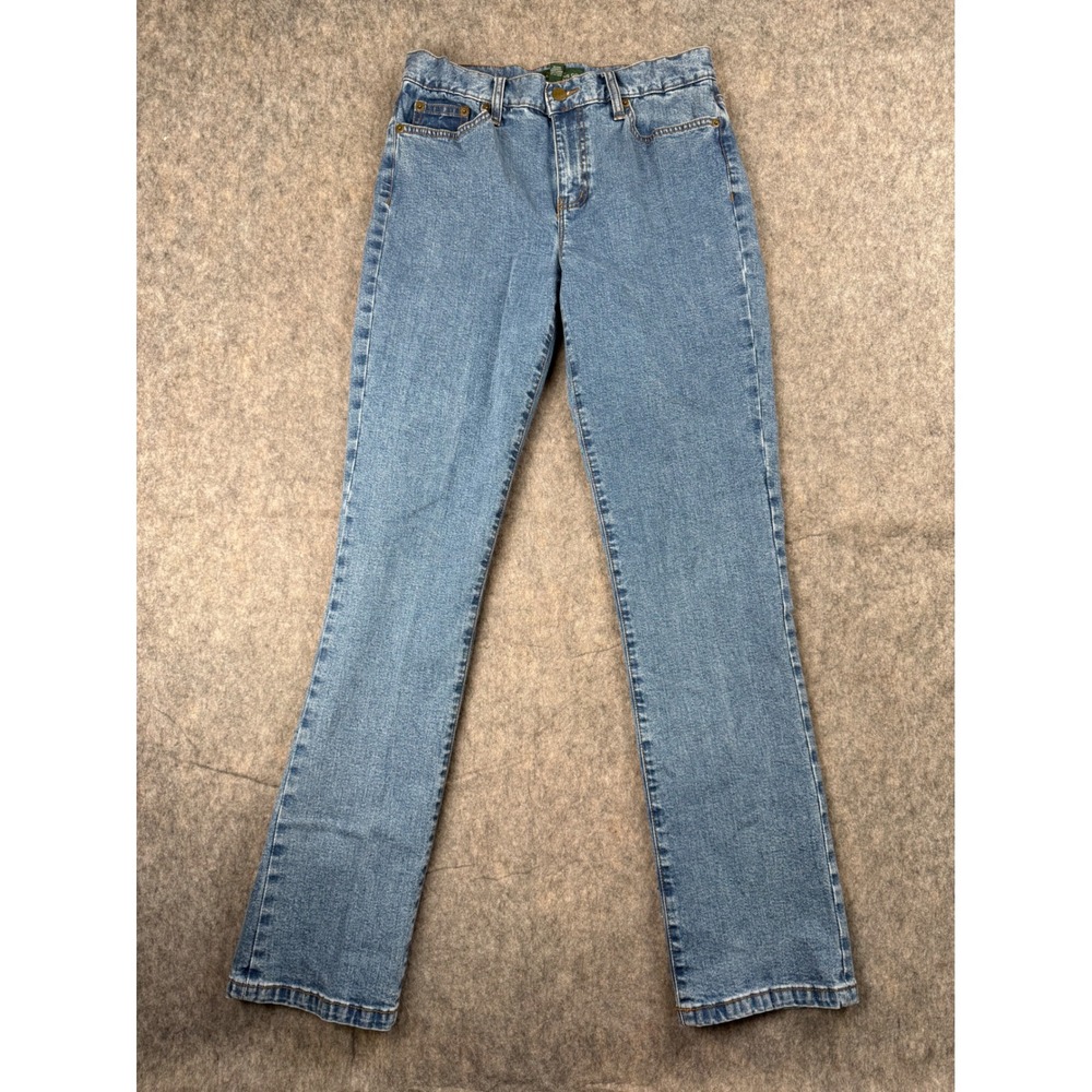 Lauren Ralph Lauren Jeans‎ Co Blue Straight Leg Denim Jeans Womens 4 Medium Wash